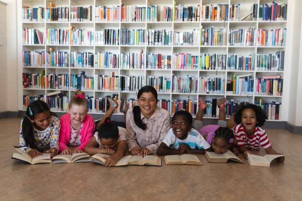 Group of Kids Reading