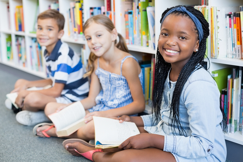 Kids in library